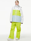 Women's Arctic Queen Mountain Windbreaker Thermal Snow Suits with Overalls Bibs