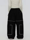 Women's Nightline Park Rider Reflective Trim Cargo Pockets Baggy Snow Pants