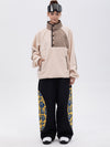 Women's Mountain-Ready Faux Sherpa Fleece Pullover & Swaggy Reflective Cargo Snow Pants