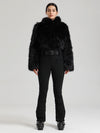 Women's Gsou Snow Glacier Vogue Faux Fluffy Fur Top Ski Jumpsuit