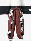 Men's Wild Motion Reflective Colorblock Extra Baggy Snow Pants