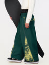 Men's Hyper Flux Color Graffiti Panel Reflective Line Jogger Baggy Snow Pants