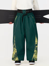 Men's Hyper Flux Color Graffiti Panel Reflective Line Jogger Baggy Snow Pants