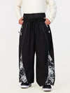 Men's Hyper Flux Color Graffiti Panel Reflective Line Jogger Baggy Snow Pants
