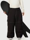Men's Wild Soul Crew Utility Cargo Snow Pants – Heavy Stitch Baggy Fit