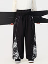 Men's Hyper Flux Color Graffiti Panel Reflective Line Jogger Baggy Snow Pants