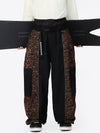 Men's Wild Motion Reflective Colorblock Extra Baggy Snow Pants