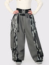 Women's Wild Motion Reflective Colorblock Extra Baggy Snow Pants