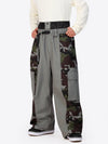 Men's Wild Motion Reflective Colorblock Extra Baggy Snow Pants