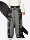 Men's Wild Motion Reflective Colorblock Extra Baggy Snow Pants