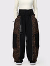 Women's Wild Motion Reflective Colorblock Extra Baggy Snow Pants