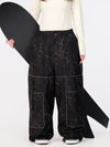 Women's Nightline Park Rider Reflective Trim Cargo Pockets Baggy Snow Pants
