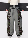 Women's Wild Motion Reflective Colorblock Extra Baggy Snow Pants