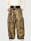 Men's Urban Vibe Workwear-Inspired Rivet-Trim Wide Fit OG Baggy Snow Pants
