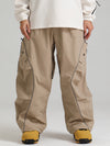 Women's Gsou Snow Luminous Edge Reflective Cargo Baggy Snow Pants