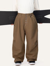 Men's Raw Utility Rivet Workwear Denim Snow Pants – Double Back Pocket Oversized Fit