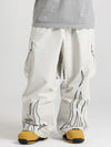 Men's Gsou Snow Furious Spark Reflective Fire Cargo Snow Pants