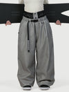 Women's Urban Vibe Workwear-Inspired Rivet-Trim Wide Fit OG Baggy Snow Pants