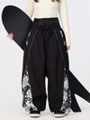 Women's Hyper Flux Color Graffiti Panel Reflective Line Jogger Baggy Snow Pants