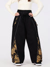 Women's Hyper Flux Color Graffiti Panel Reflective Line Jogger Baggy Snow Pants