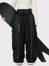Women's Wild Motion Reflective Colorblock Extra Baggy Snow Pants