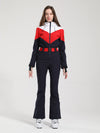 Women's Gsou Snow Retro Color-Blocked Flare Ski Suit
