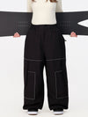 Women's Nightline Park Rider Reflective Trim Cargo Pockets Baggy Snow Pants