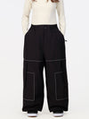 Women's Nightline Park Rider Reflective Trim Cargo Pockets Baggy Snow Pants