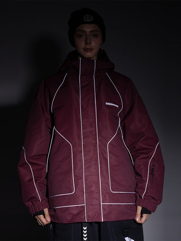 Women's All Weather Mountain Chill Reflective Snow Jacket – Night Skiing & Snowboard