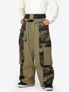 Men's Wild Motion Reflective Colorblock Extra Baggy Snow Pants