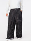 Men's Nightline Park Rider Reflective Trim Cargo Pockets Baggy Snow Pants
