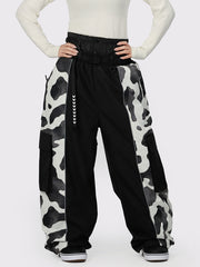 Women's Wild Motion Reflective Colorblock Extra Baggy Snow Pants