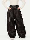 Women's Urban Vibe Workwear-Inspired Rivet-Trim Wide Fit OG Baggy Snow Pants
