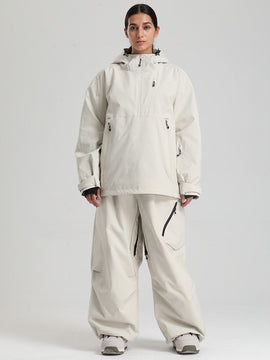 Women's Gsou Snow Durable Mountain Vibe Pullover Anorak Baggy Snow Suits