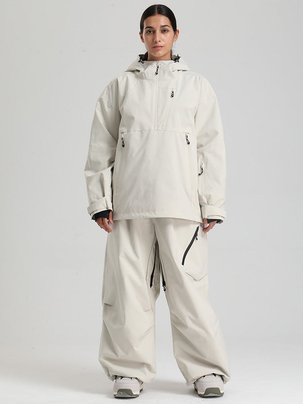 Women's Gsou Snow Durable Mountain Vibe Pullover Anorak Baggy Snow Suits