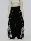 Women's Hyper Flux Color Graffiti Panel Reflective Line Jogger Baggy Snow Pants