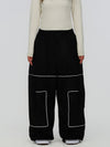 Women's Nightline Park Rider Reflective Trim Cargo Pockets Baggy Snow Pants