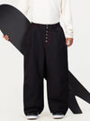 Men's Raw Utility Rivet Workwear Denim Snow Pants – Double Back Pocket Oversized Fit