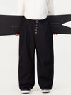 Men's Raw Utility Rivet Workwear Denim Snow Pants – Double Back Pocket Oversized Fit