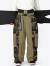 Men's Wild Motion Reflective Colorblock Extra Baggy Snow Pants