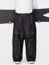 Men's Nightline Park Rider Reflective Trim Cargo Pockets Baggy Snow Pants