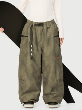 Women's Techline Durable Stretch Utility Cargo Snow Pants – Baggy Freestyle Fit