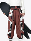 Men's Wild Motion Reflective Colorblock Extra Baggy Snow Pants