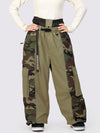 Women's Wild Motion Reflective Colorblock Extra Baggy Snow Pants