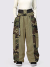 Women's Wild Motion Reflective Colorblock Extra Baggy Snow Pants