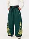 Men's Hyper Flux Color Graffiti Panel Reflective Line Jogger Baggy Snow Pants
