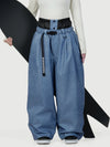 Women's Urban Vibe Workwear-Inspired Rivet-Trim Wide Fit OG Baggy Snow Pants