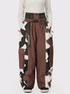 Women's Wild Motion Reflective Colorblock Extra Baggy Snow Pants