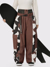 Women's Wild Motion Reflective Colorblock Extra Baggy Snow Pants
