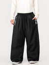 Men's Hyper Flux Side Zip Graffiti Panel Extra Baggy Freestyle Snow Pants